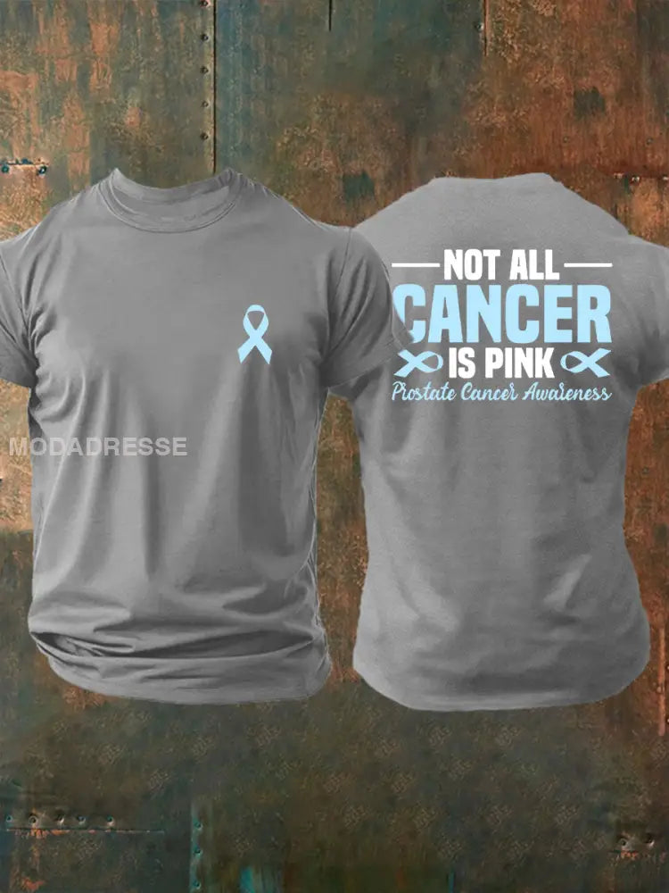 Mäns prostatacancer medvetenhet Skriv ut Casual T shirt ljusgrå / S