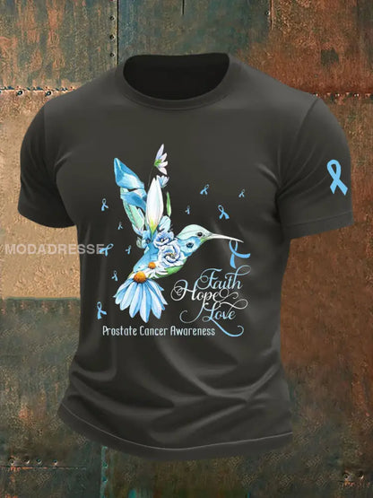 Mäns prostatacancer medvetenhet Skriv ut Casual T shirt mörk grå / S