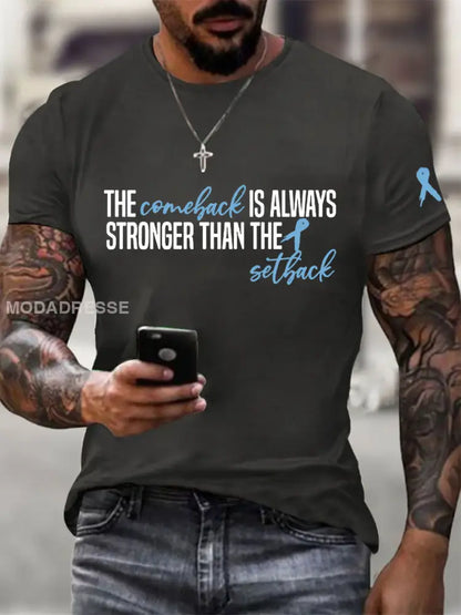 Mäns prostatacancer medvetenhet Skriv ut Casual T shirt mörk grå / S