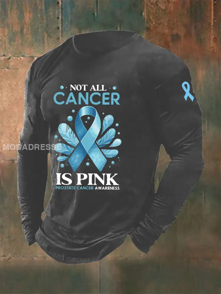 Mäns prostatacancer medvetenhet Skriv ut Casual T shirt mörk grå / S
