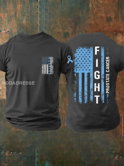 Mäns prostatacancer medvetenhet Skriv ut Casual T shirt mörk grå / S