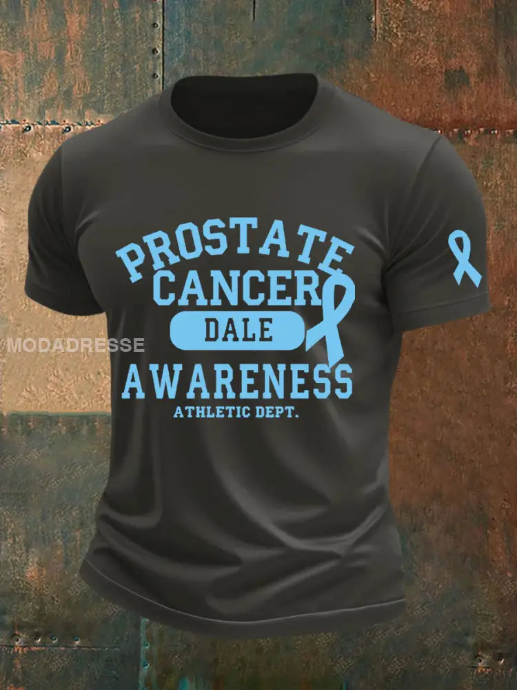 Mäns prostatacancer medvetenhet Skriv ut Casual T shirt mörk grå / S