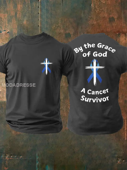 Mäns prostatacancer medvetenhet Skriv ut Casual T shirt mörk grå / S