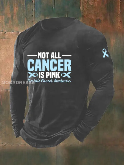 Mäns prostatacancer medvetenhet Skriv ut Casual T shirt mörk grå / S