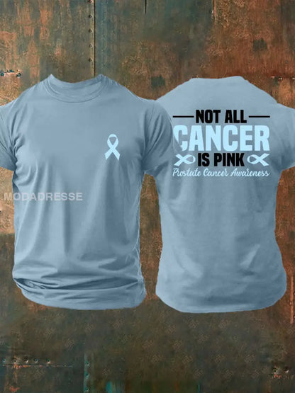 Mäns prostatacancer medvetenhet Skriv ut Casual T shirt skumblå / S