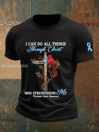Mäns prostatacancer medvetenhet Skriv ut Casual T shirt svart / S