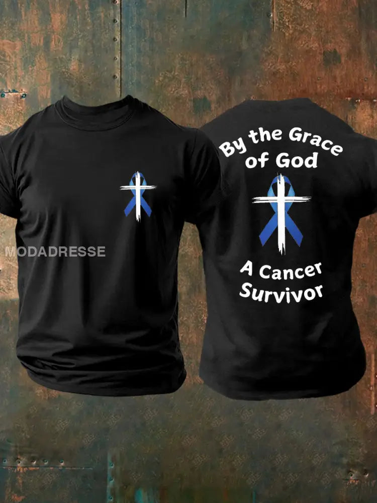 Mäns prostatacancer medvetenhet Skriv ut Casual T shirt svart / S