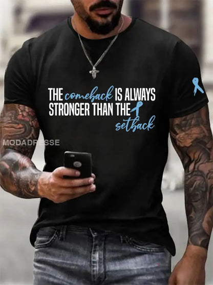 Mäns prostatacancer medvetenhet Skriv ut Casual T shirt svart / S