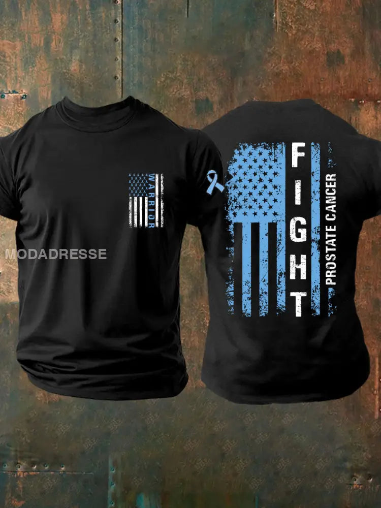 Mäns prostatacancer medvetenhet Skriv ut Casual T shirt svart / S