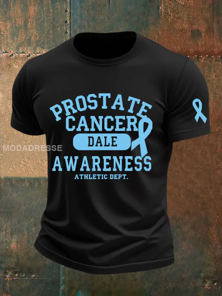 Mäns prostatacancer medvetenhet Skriv ut Casual T shirt svart / S