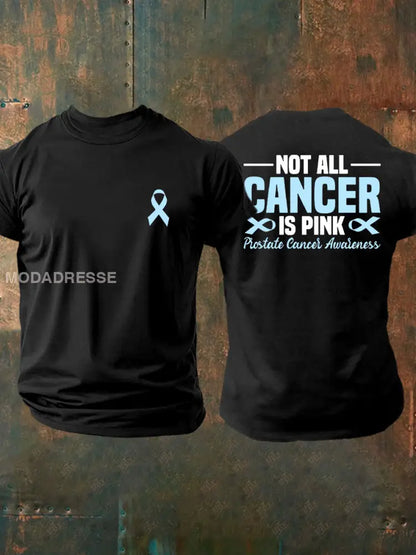 Mäns prostatacancer medvetenhet Skriv ut Casual T shirt svart / S