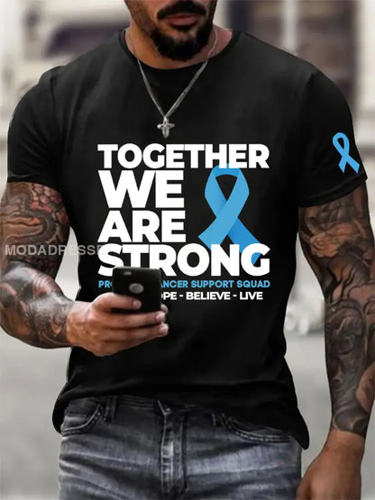Mäns prostatacancer medvetenhet Skriv ut Casual T shirt svart / S
