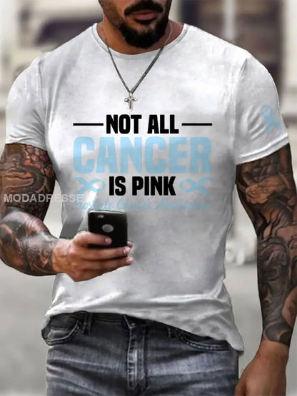 Mäns prostatacancer medvetenhet Skriv ut Casual T shirt vit / S