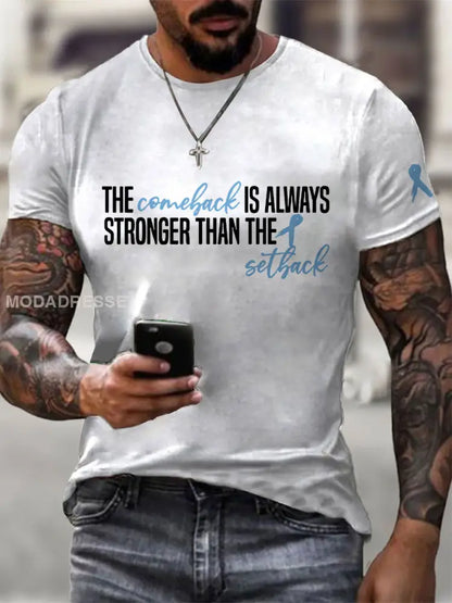 Mäns prostatacancer medvetenhet Skriv ut Casual T shirt vit / S