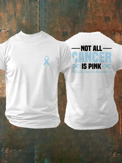 Mäns prostatacancer medvetenhet Skriv ut Casual T shirt vitt / S