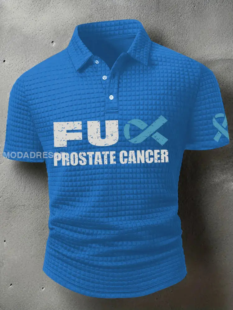 Mäns prostatacancer medvetenhet T shirt blå / S