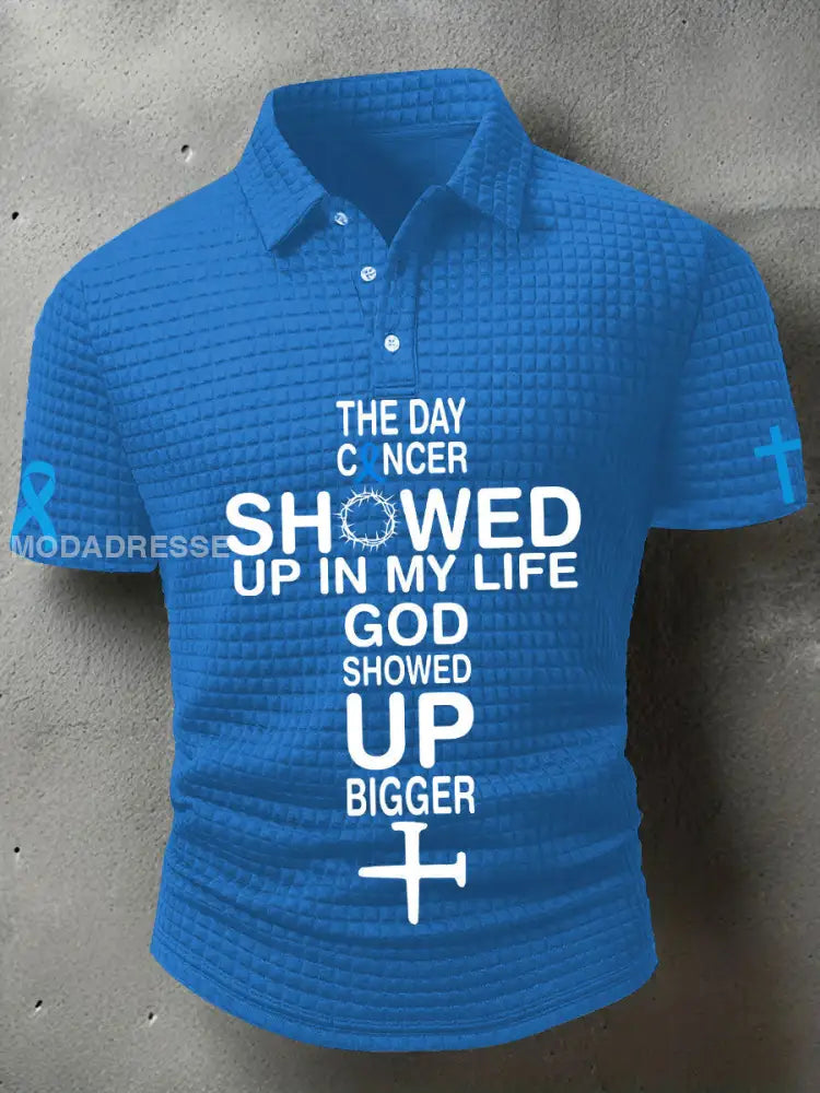 Mäns prostatacancer medvetenhet T shirt blå / S