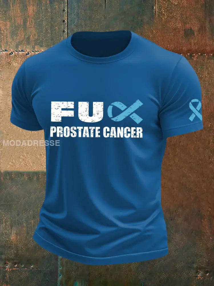 Mäns prostatacancer medvetenhet T shirt Blå / S