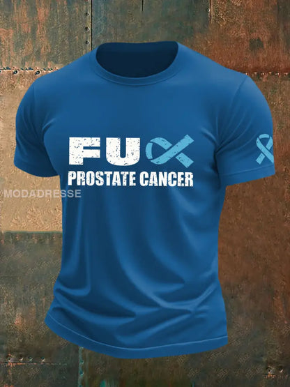 Mäns prostatacancer medvetenhet T shirt Blå / S