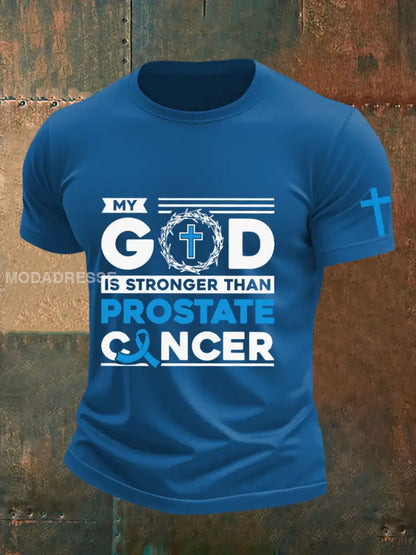Mäns prostatacancer medvetenhet T shirt Blå / S