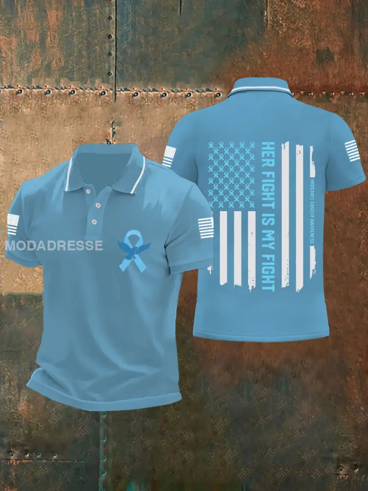 Mäns prostatacancer medvetenhet T shirt ljusblå / S