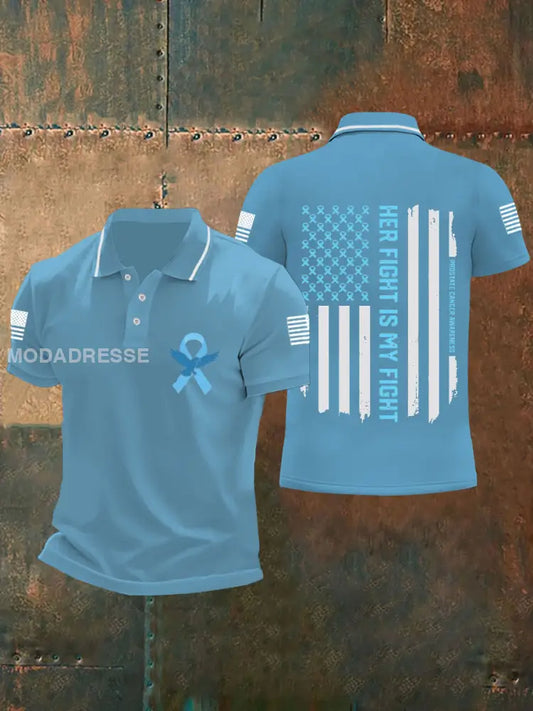Mäns prostatacancer medvetenhet T shirt ljusblå / S