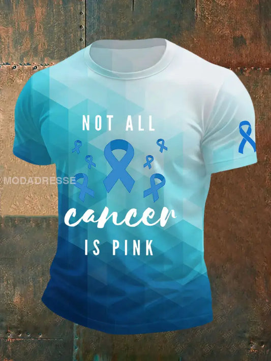Mäns prostatacancer medvetenhet T shirt ljusblåa / S