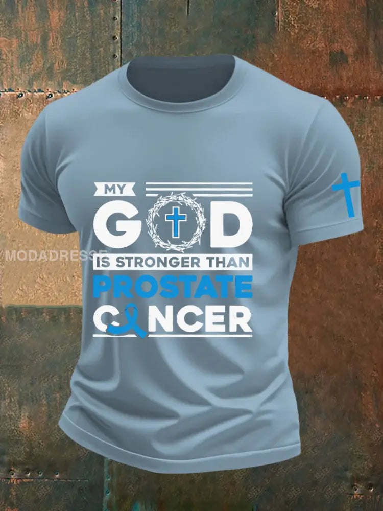Mäns prostatacancer medvetenhet T shirt skumblå / S