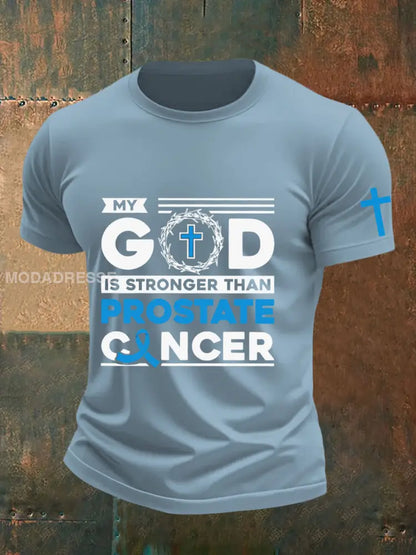 Mäns prostatacancer medvetenhet T shirt skumblå / S