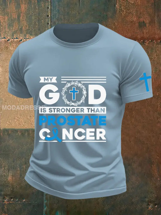 Mäns prostatacancer medvetenhet T shirt skumblå / S