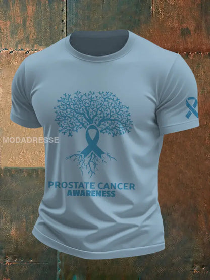 Mäns prostatacancer medvetenhet T shirt skumblå / S
