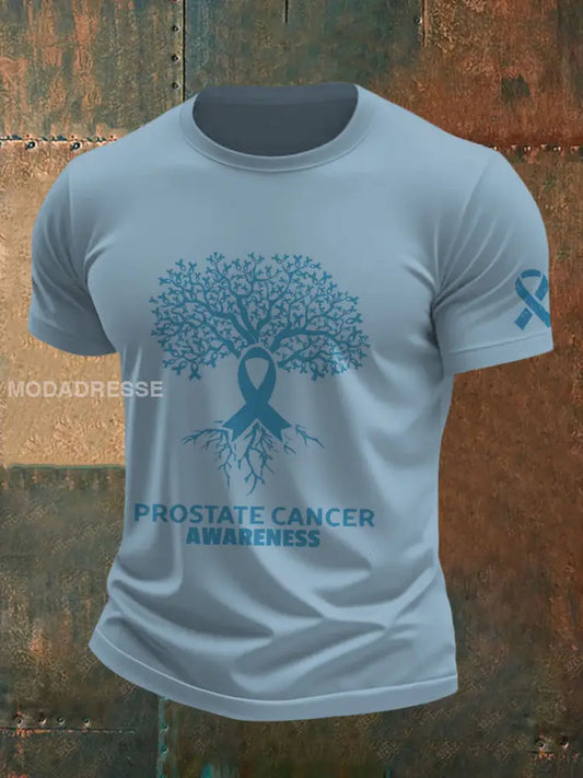 Mäns prostatacancer medvetenhet T shirt skumblå / S