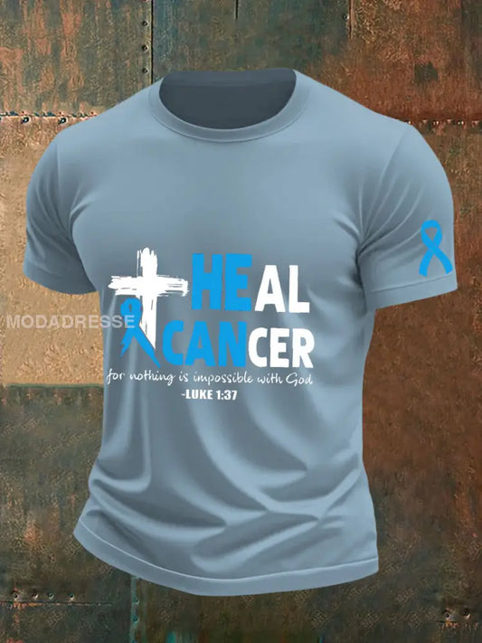 Mäns prostatacancer medvetenhet T shirt skyblå / S