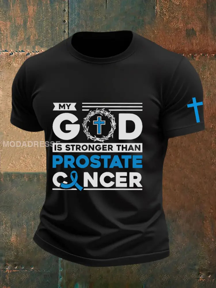 Mäns prostatacancer medvetenhet T shirt Svart / S