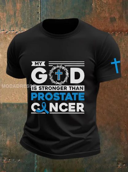 Mäns prostatacancer medvetenhet T shirt Svart / S