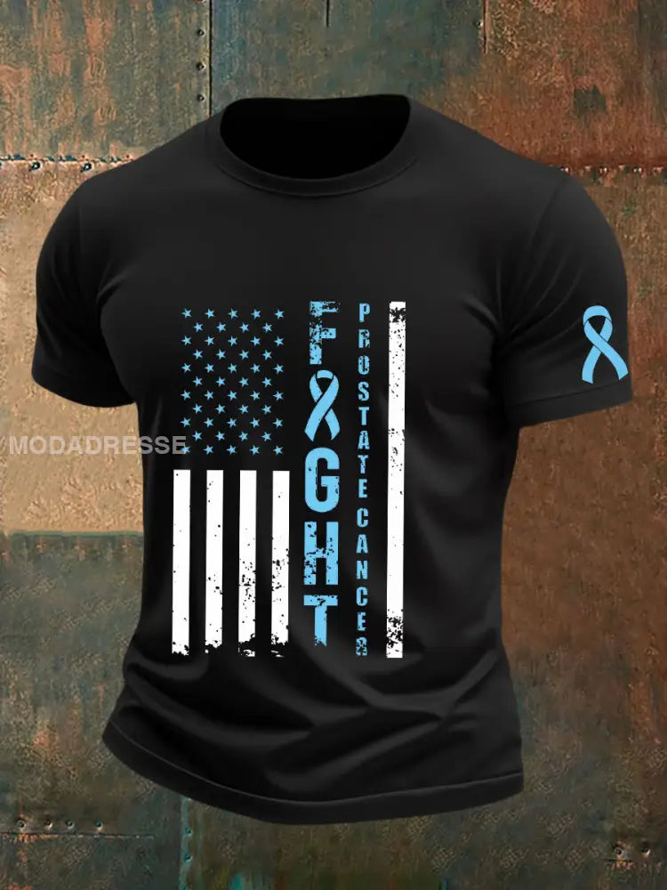 Mäns prostatacancer medvetenhet T shirt svart / S