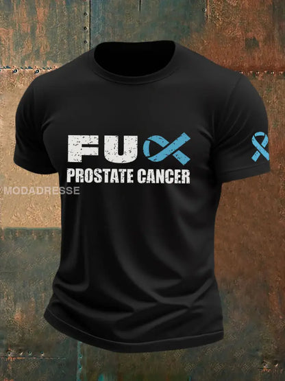 Mäns prostatacancer medvetenhet T shirt Svart / S
