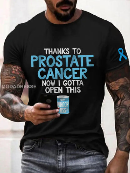 Mäns prostatacancer medvetenhet T shirt svart / S