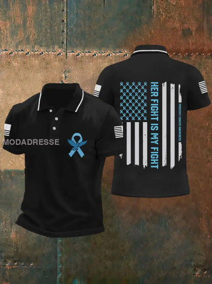 Mäns prostatacancer medvetenhet T shirt svart / S