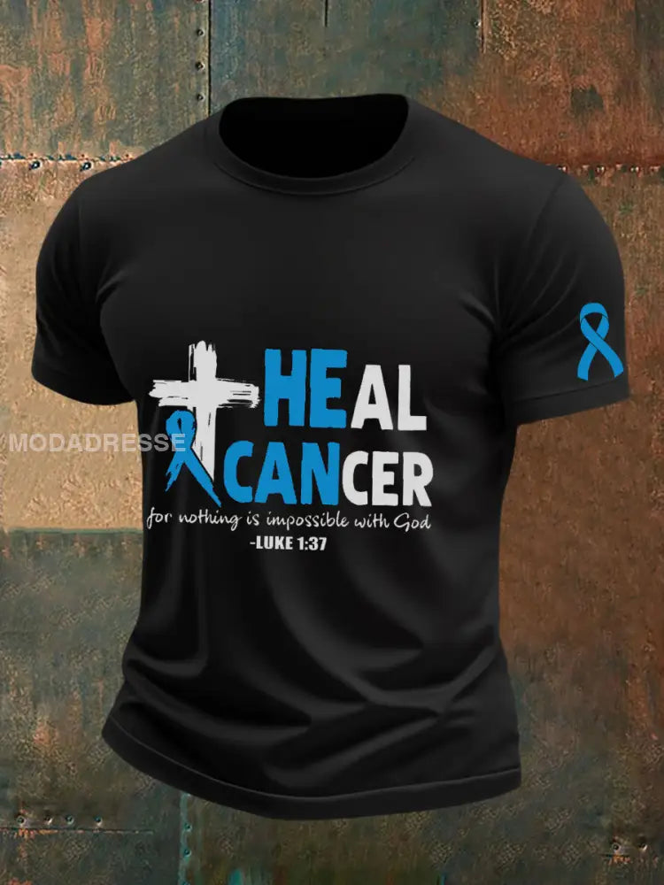 Mäns prostatacancer medvetenhet T shirt svart / S
