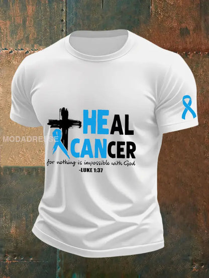 Mäns prostatacancer medvetenhet T shirt vit / S