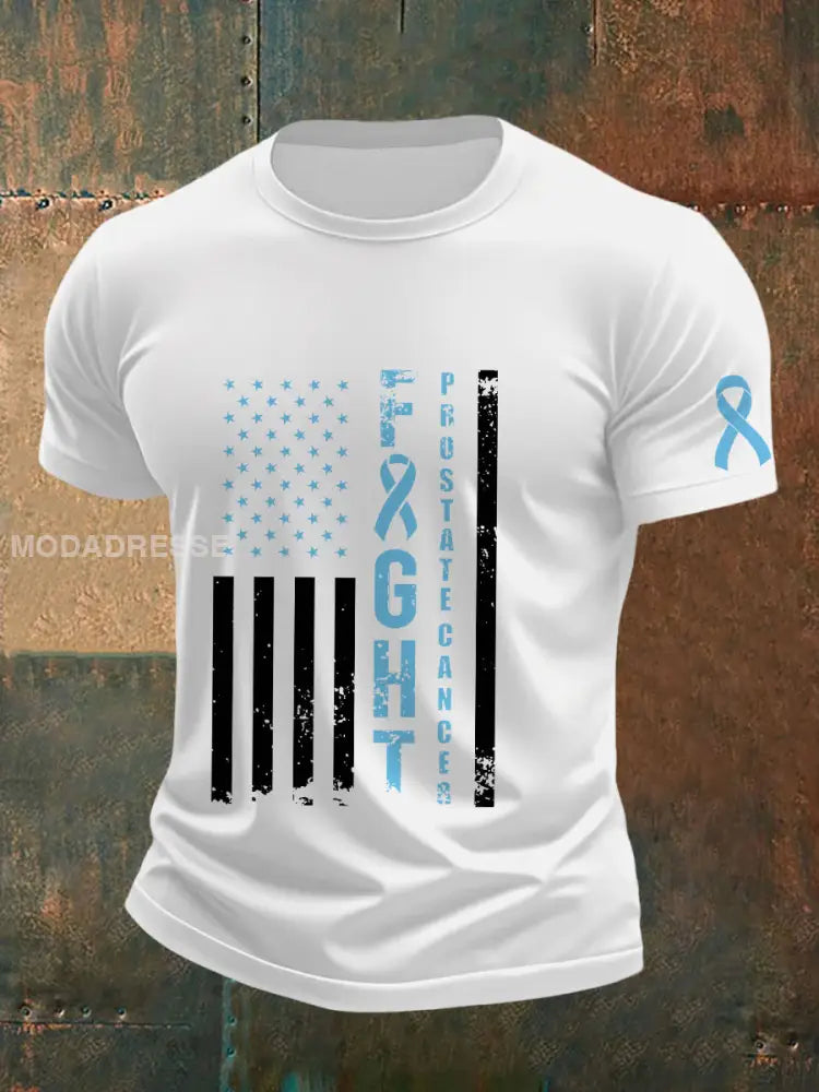Mäns prostatacancer medvetenhet T shirt vit / S