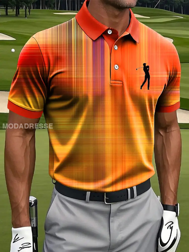 Mäns Retro Abstract Kontrollera konst Skriv ut Casual Business Polo skjorta S