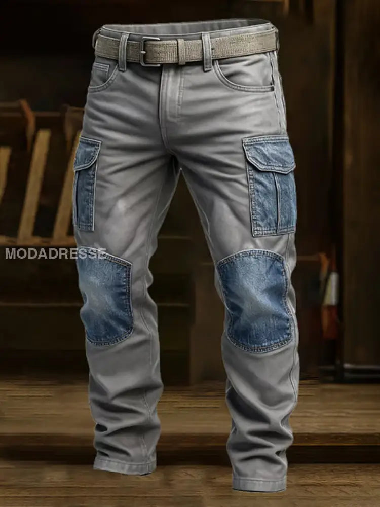 Mäns Retro Business Style Casual Work Byxor A / S