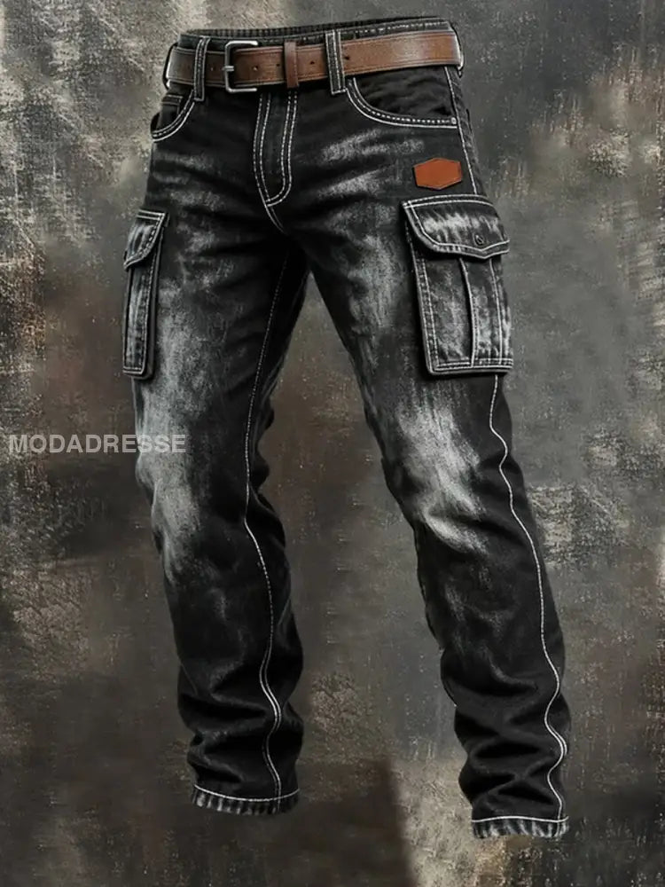 Mäns Retro Business Style Casual Work Byxor A / S