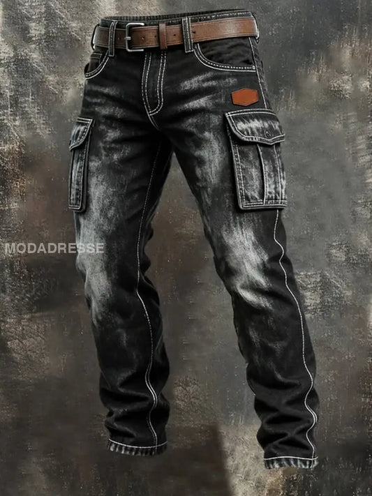 Mäns Retro Business Style Casual Work Byxor A / S