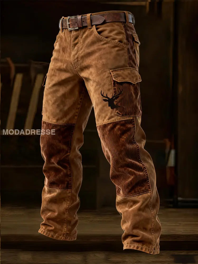 Mäns Retro Business Style Casual Work Byxor A / S