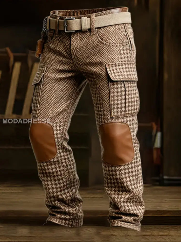 Mäns Retro Business Style Casual Work Byxor A / S