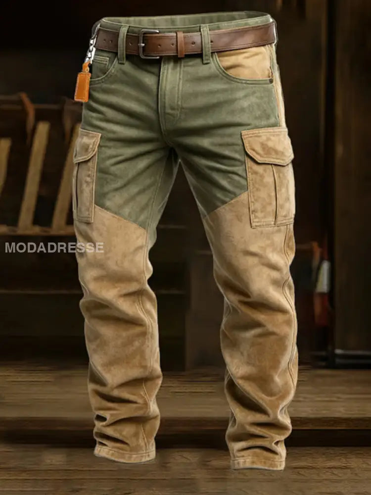 Mäns Retro Business Style Casual Work Byxor A / S