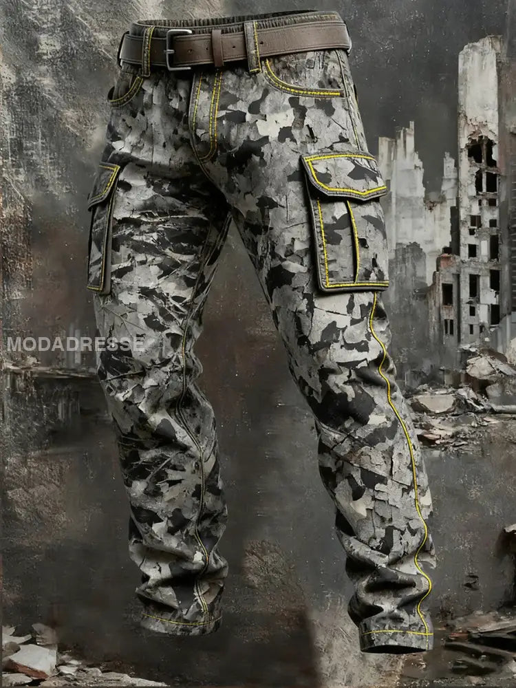 Mäns Retro Business Style Casual Work Byxor A / S